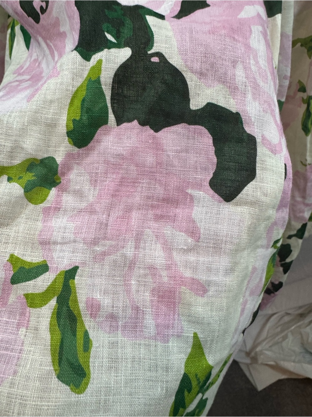 Hope for Flowers Floral Pink and Green V-Neck long Dress L - Picture 8 of 9